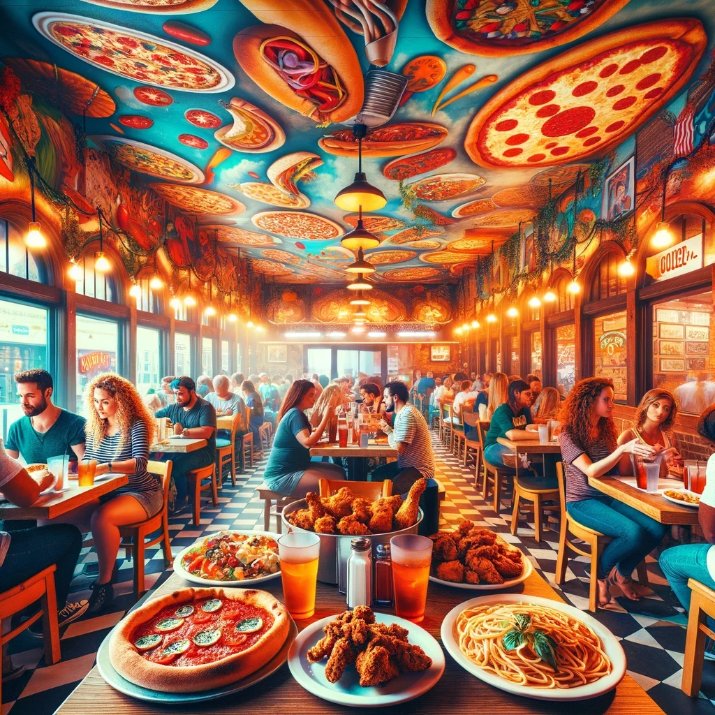 Exciting Colorful Pizzeria