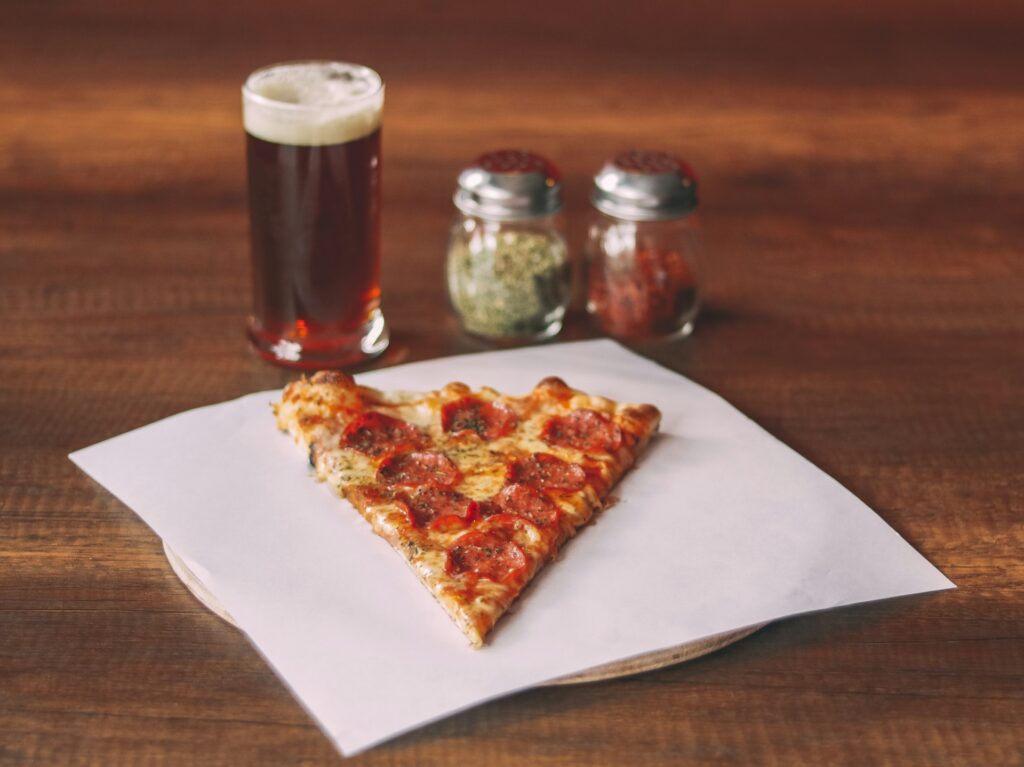 pizza and beer