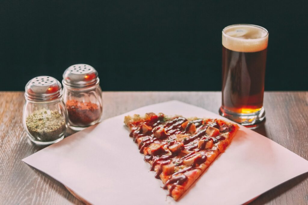 pizza and beer