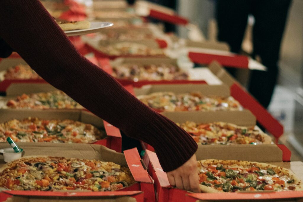 catered pizza event